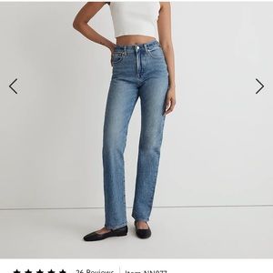 Madewell 90ssytaight jeans
